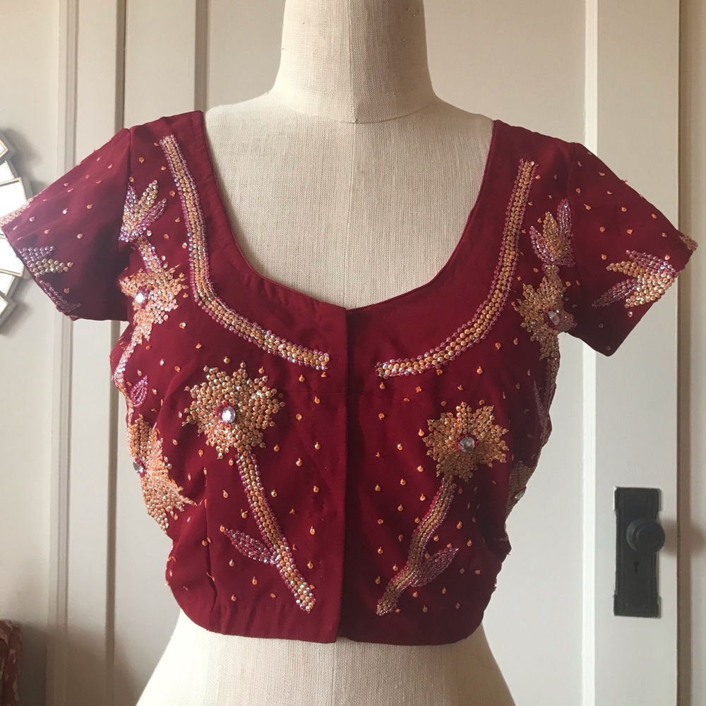 Embellished crop top